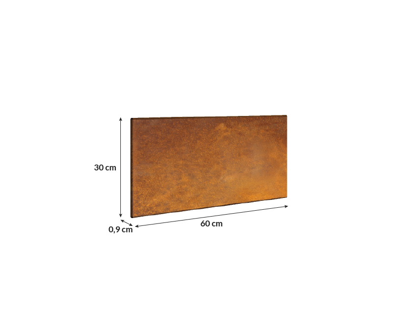 corten-60x30 Corten do wnętrz w rozmiarze 60 na 30