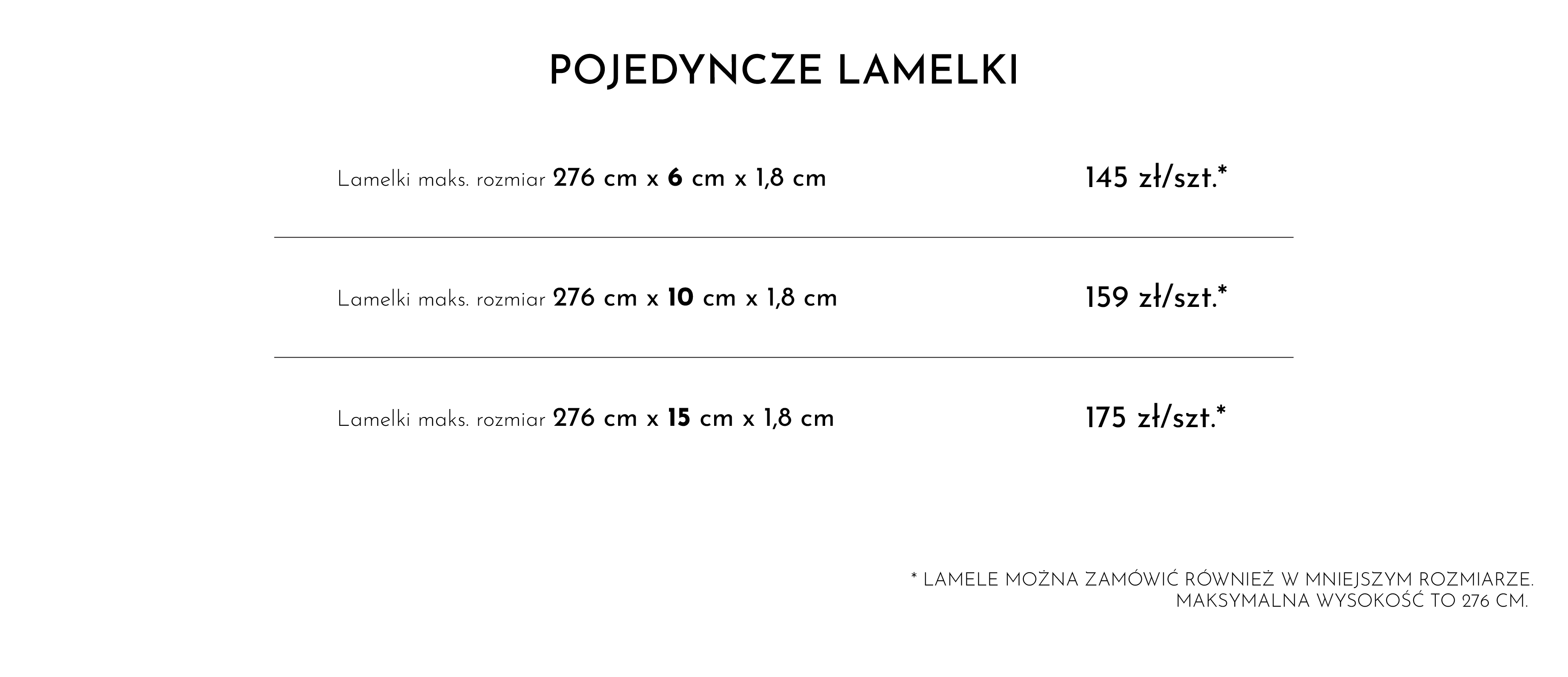 Hausder pojedyncze lamelki